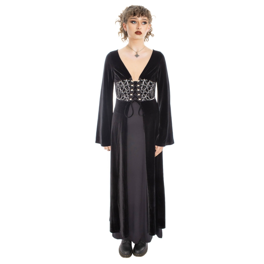 Poizen Industries - Morwen Lange cardigan - Zwart